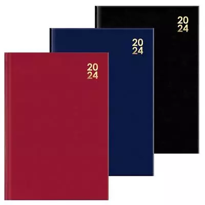 2024 Diaries A4 A5 A6 Day To Page Week To View Desk Diary Hardback Appointment • £2.99