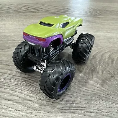Hot Wheels Monster Trucks Marvel Hulk 1:64 Diecast Mattel Toy - EUC • $11.68
