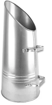 Parasene Coal Hod Scuttle Heavy Duty 22  Galvanized Silver Fireside Metal Bucket • £16.99