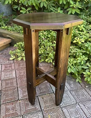 Antique Arts & Crafts Side Table Plant Stand Mission Craftsman Tabouret Octogon • $199.99