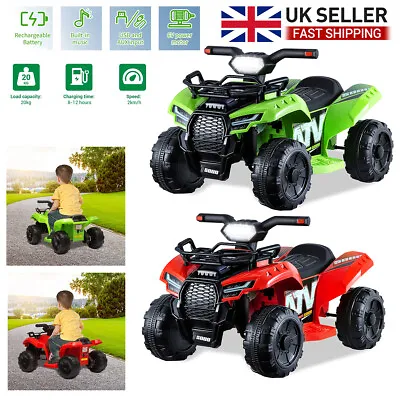 Electric Car Kids Ride On ATV Quad 6V Battery Powered 4-Wheel Toy Car 2 Speeds⭐ • £67.99