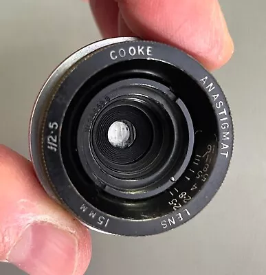 Taylor Hobson 15mm F2.5 Cooke Anastigmat C Mount Cine Lens Bolex • $125
