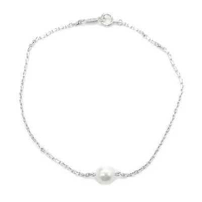 Auth MIKIMOTO Bracelet Pearl 6.6mm Station K18WG  Used • $499