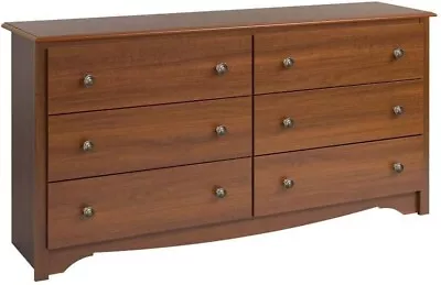 Sonoma Bedroom Furniture: Cherry Double 6-Drawer Wide Chest Dresser • $205