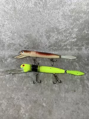 Vintage Lot Of 2 Manns Hard Worm Great Colors 2 Different Lips • $9.99