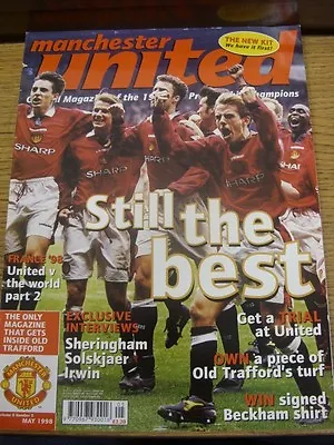 May-1998 Manchester United: Official Magazine Vol.06 No.05 - United Players Cele • £3.99