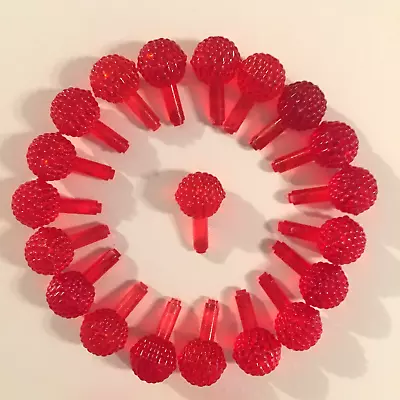 $14.95 • Buy RED BERRY BULBS 12 BUMPY LIGHTS Ceramic Christmas Tree VINTAGE ORIGINAL