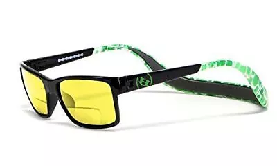 Hoven MONIX Magnetic Polarized Sunglasses Black GREEN Tortoise/Sun Yellow+1.50 • $203.19