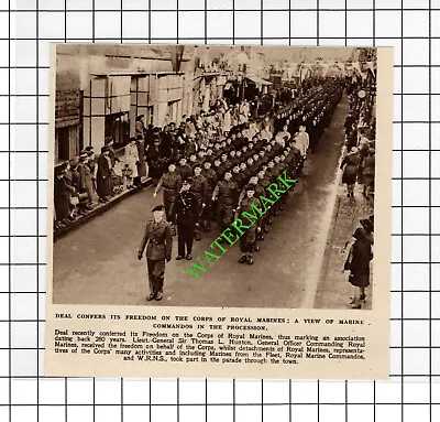 Deal Kent Royal Marines Lt Gen Sir Thomas L Hunton - 1950 Cutting • £6.95