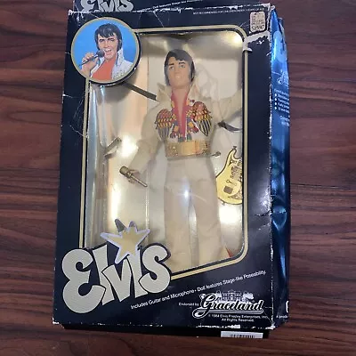 Vintage 1984 Elvis Presley 12” Figure Comes With Guitar Eugene Doll Co • $35