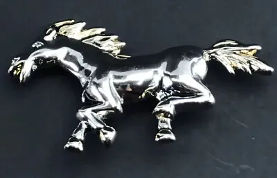 Vintage Antique Silver Mustang Horse In Action Brooch Or Pin Galloping • $9.25