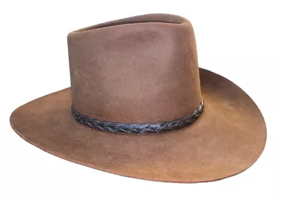 Beaver Brand Hats Vintage Brown Western Hat Size 7 5/8 Cowboy • $140