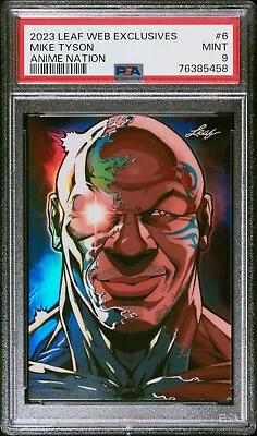 2023 Leaf Web Exclusives Anime Nation Mike Tyson #6 Number 32 Of 110  PSA 9 MINT • $65