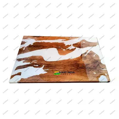 Handmade Wooden Epoxy Table TopWhite Epoxy Table TopEpoxy Resin Custom Table • $1799