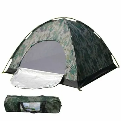 Portable Outdoor Camping 2 Person Waterproof Hiking Folding Dome Tent Camouflage • $24.99