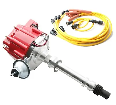 $66.90 • Buy Ignition Distributor W/ Spark Plug Wires Kit For Chevy BBC 454 SBC 350 HEI