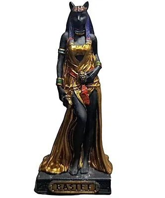  Bastet Statue Egyptian Goddess Mini Resin Bronzed Mythology Sculpture • $43