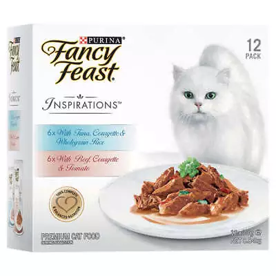 Fancy Feast Inspirations Beef And Tuna Wet Cat Food 12x70g • $19