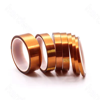 Double Sided KAPTON TAPE Polyimide Adhesive Tape Width 3 4 5 6 8 10 12 15-100mm • £2.03