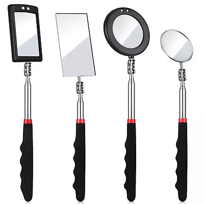4Pack Telescoping Inspection Mirror LED Lighted For Checking Observing Mechanics • $30.18