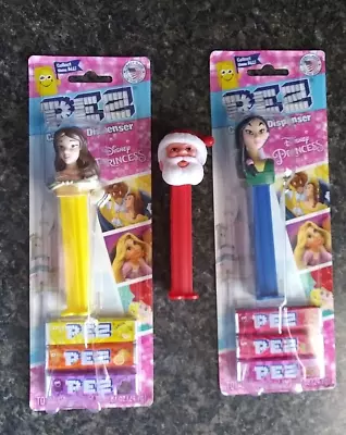 Lot Of 3 Vintage Pez Dispensers-Santa Claus And Disney Princess • $9.99