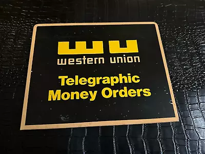 Western Union Telegraphic Money Orders Vintage Counter Sign ( M7116) • $35