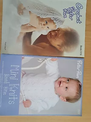 Peter Pan Crochet/Knitting Booklets New 325 And 519 Baby Patterns • £5