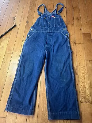 VINTAGE Modified Dickies Overalls Mens 36x24 Coveralls Denim Made In USA See Pic • $12