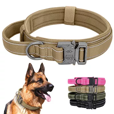 Durable Tactical Dog Collar Adjustable Military Training Collar German Shepherd • $16.99