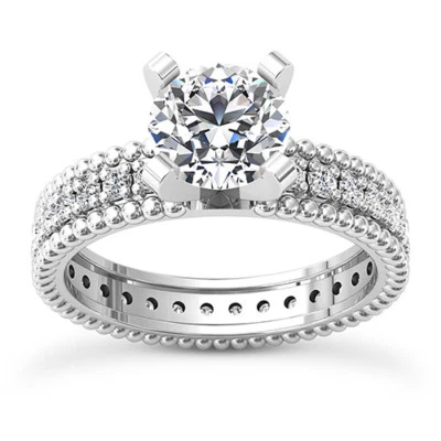 £5644.14 • Buy Eternity 2.49 Carat Round Cut Diamond I SI1 Engagement Ring White Gold Treated