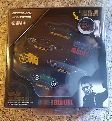 Greenlight Hollywood Bullitt Film Reel Case With 1968 Ford Mustang Green Machine • $68.50