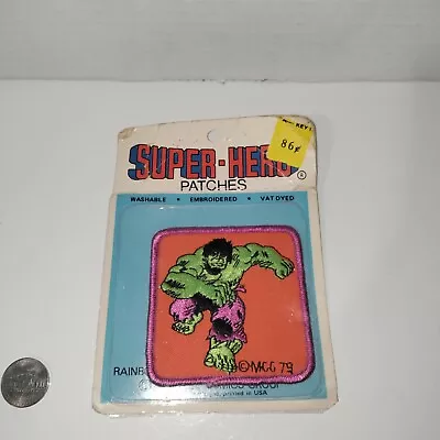 Vintage 1979 Super Hero Patches THE INCREDIBLE HULK Marvel Embroidered Patch NEW • $15