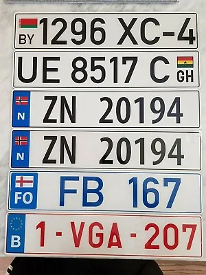 Custom License Plate - European Size Reflective - ANY COUNTRY • $34