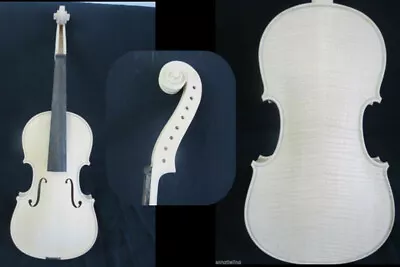 Baroque Unfinished SONG 4*4 Strings 14  Viola D'Amore WHITE Violin 4/4 #11176 • $459