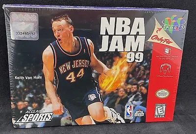 NBA Jam 99 Nintendo 64 N64 New Factory Sealed 1998 Wata Ready Ntsc USA • £181.73