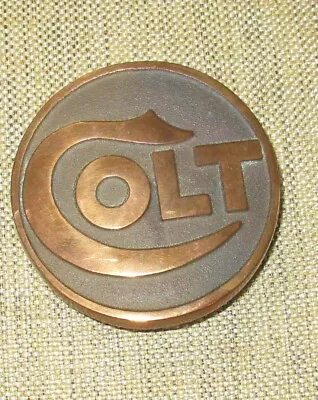 Colt Firearms Copper Belt Buckle Ex Cond Jw 14 • $49.99