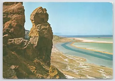 Israel~Sodom & Dead Sea Area~Salt Pillar Pointed Out As Lots Wife~Continental PC • $2.70