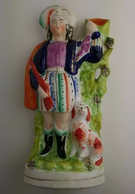 Staffordshire Figurine English Antique Victorian C1870 Hunting Figure 30cm Tall • £28.67