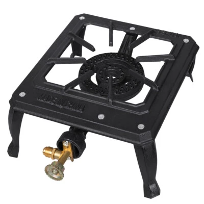 $27.89 • Buy Heavy Duty Propane LPG Gas Camp Stove Single Burner Cast Iron Outdoor BBQ Cooker