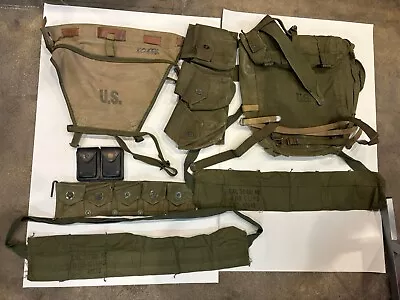 Vintage Lot Of Mixed Military Bags And Pouches- Cool Assortment Of Original Pcs • $100