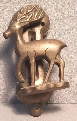 Vintage Brass Deer Door Knocker Stag • $10.95