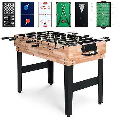 Best Choice Products 2X4Ft 10-In-1 Combo Game Table  Hockey Foosball Natural • $254.99