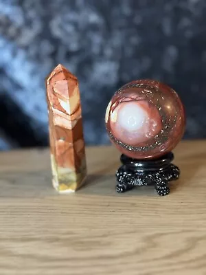 Mookaite Tower And Sphere Set  • $35