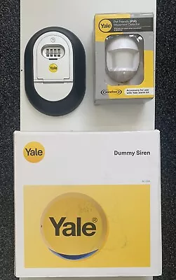 YALE Wall Mounted Key Safe Box YALE Dummy Siren YALE Pir Movement Detector • £29.99