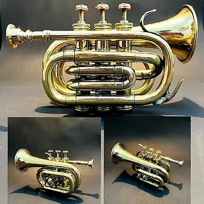 Vintage Nautical Polished Brass Trumpet For Students Musical Trumpet Bugle Horn • $74.76