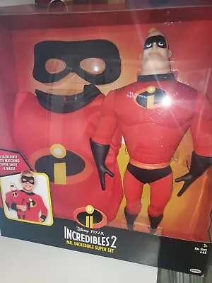 Mr. Incredible Costume Set Shirt Mask Doll Disney Pixar Incredibles 2 Super  • $10