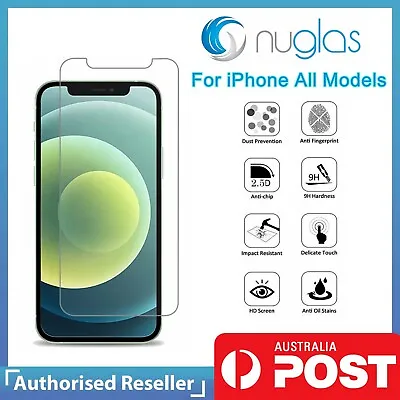$8.95 • Buy Screen Protector For Apple IPhone 11 12 13 14 15 ProMax XR Nuglas Tempered Glass