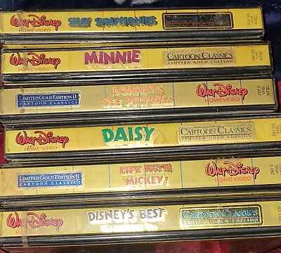 Walt Disney Cartoon Classics Limited Gold Edition VHS Lot Of 7 Video TAPES  • $60