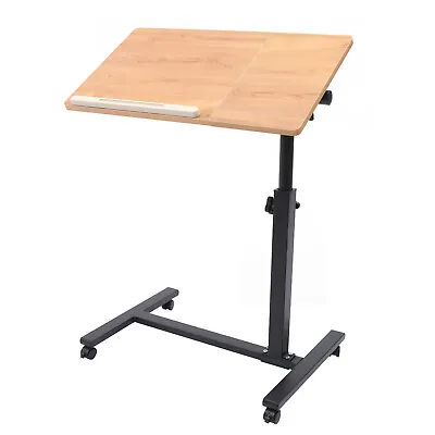 Laptop Desk Angle Height Adjustable Rolling Cart Over Bed Hospital Table Stand • $51.70