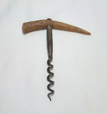 Vintage Antique Antler Stag Horn Handle Wine Corkscrew  • $18.99